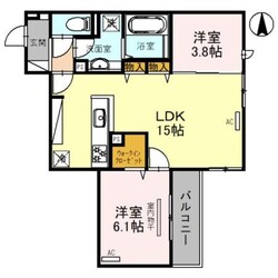 Clashist細井川の物件間取画像